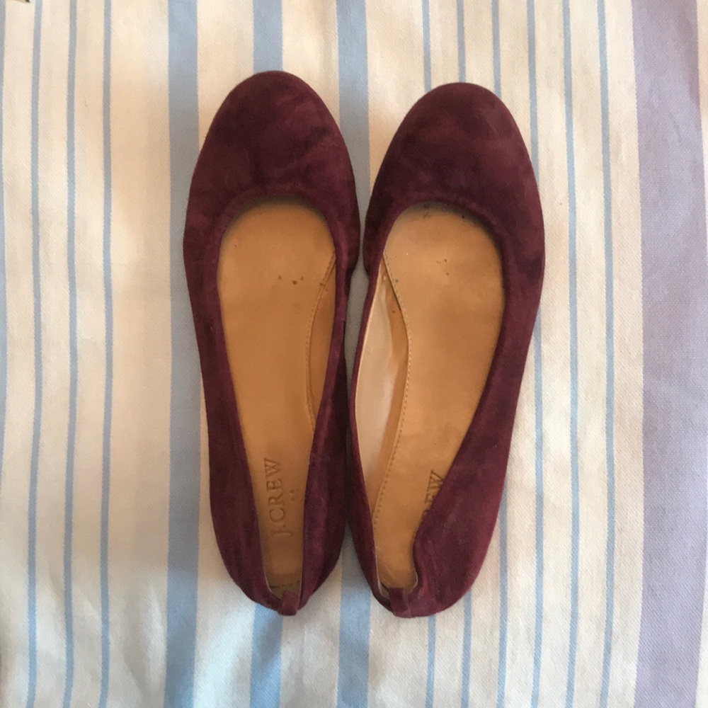 Maroon ballet flats